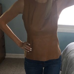 G.I.L.I leather peplum top